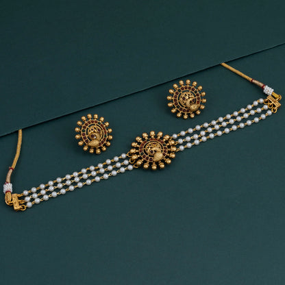 Mayurya Pearl Choker Necklace 071