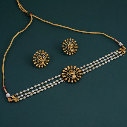 Mayurya Pearl Choker Necklace 071