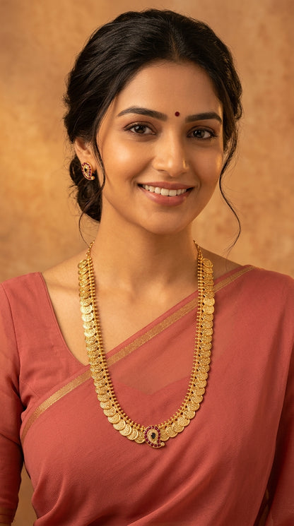 Gold-Toned Mango X Kaashu Long Necklace 1389