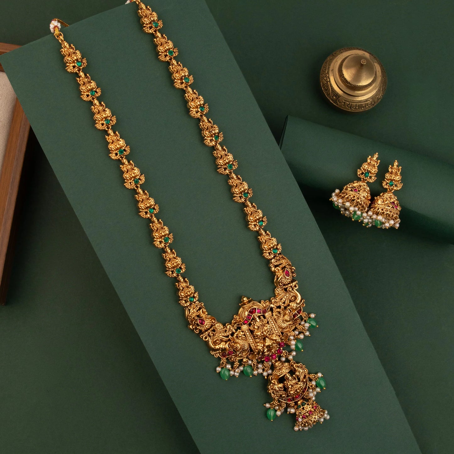 Gold-Toned Traditional Lakshmi Long Necklace 1773