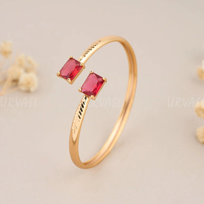 Gold-Toned Stone Cuff bangles BA 332