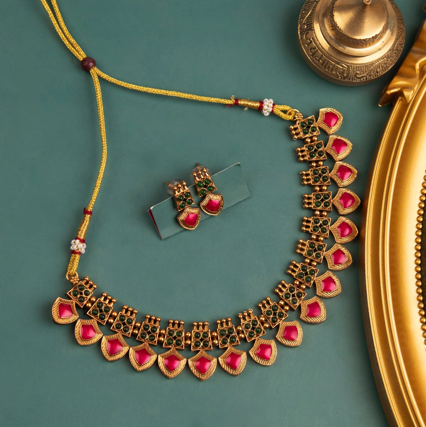 Gold-Polish Palakka Version Necklace 1264