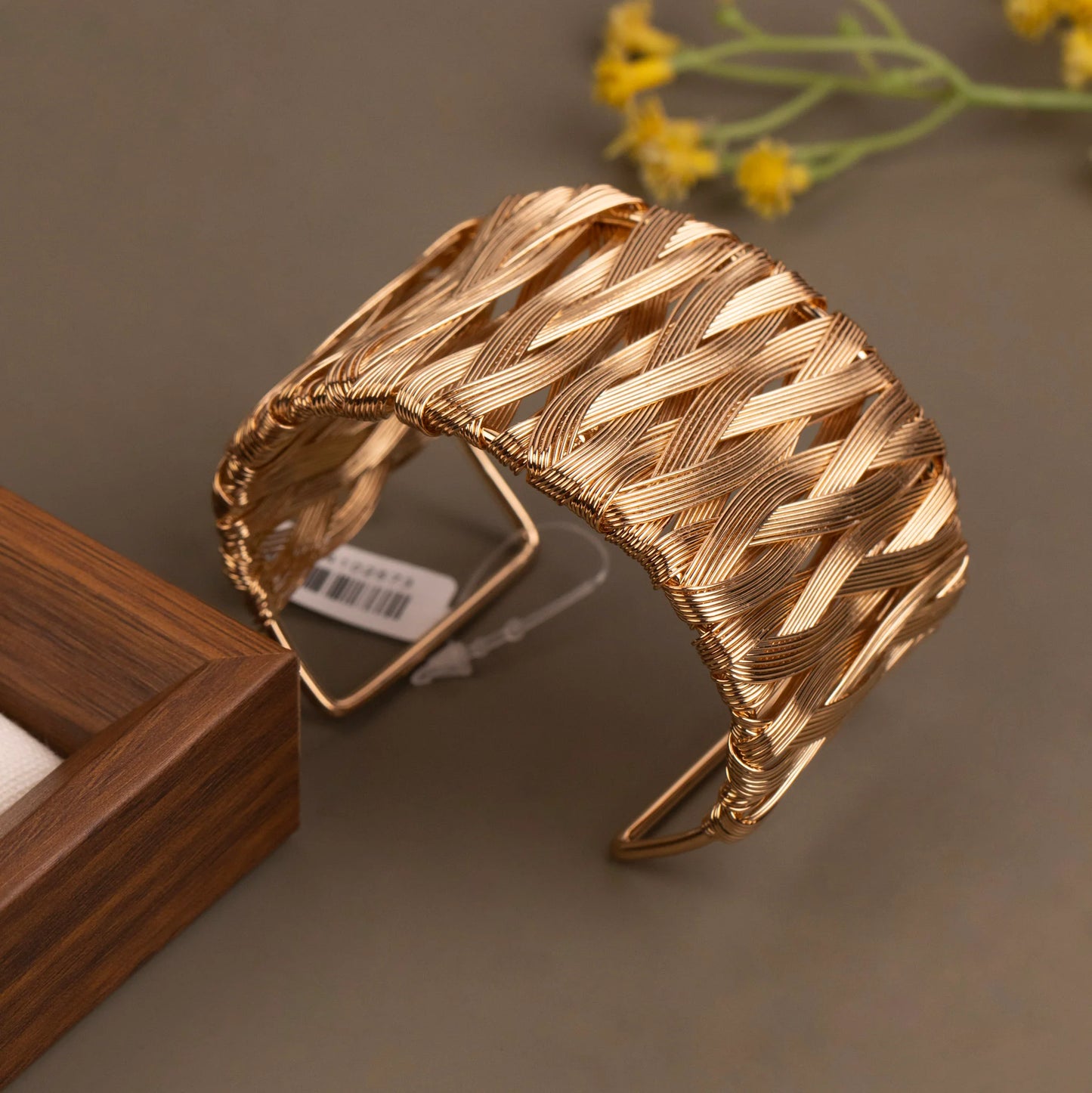 Gold-Polish Statement Anti-Tarnish Cuff Bangles BA 375