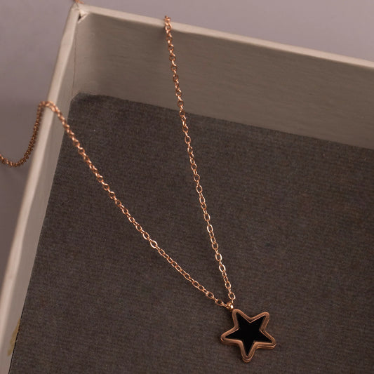 Rose-Gold Polish Star Designed Anti-Tarnish Simple Chain SC 98