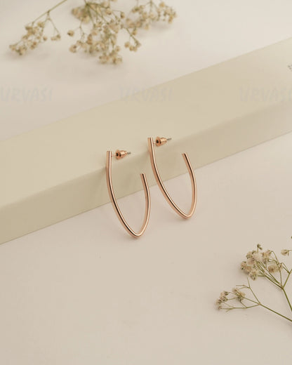 Gold Polish Hoop And Drop Imported Earrings ER 428