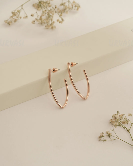 Gold Polish Hoop And Drop Imported Earrings ER 428