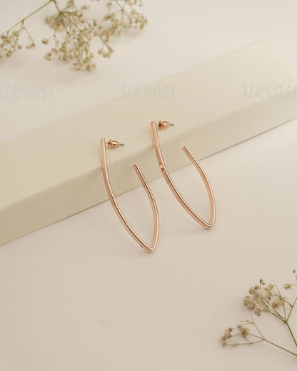 Gold Polish Hoop and Drop Imported Earrings ER 425