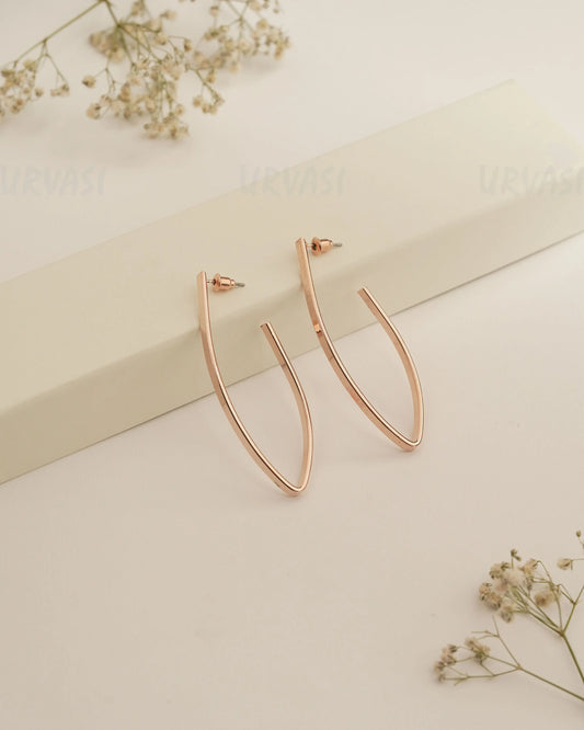 Gold Polish Hoop and Drop Imported Earrings ER 425