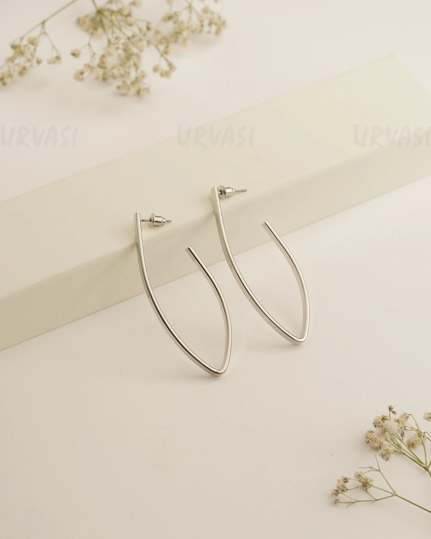 Gold Polish Hoop and Drop Imported Earrings ER 425