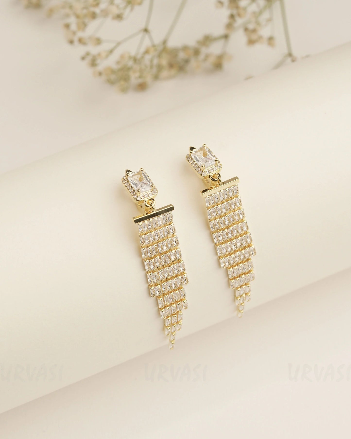 Rhodium Polish Trendy Imported Earrings ER 409