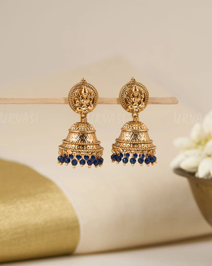 Gold-Toned Lakshmi Pearl Hanging Earrings ER 603