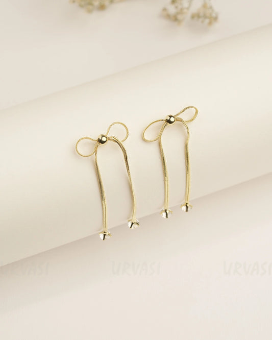 Bow Designed Stone-Studded  Imported  Earring  ER 63
