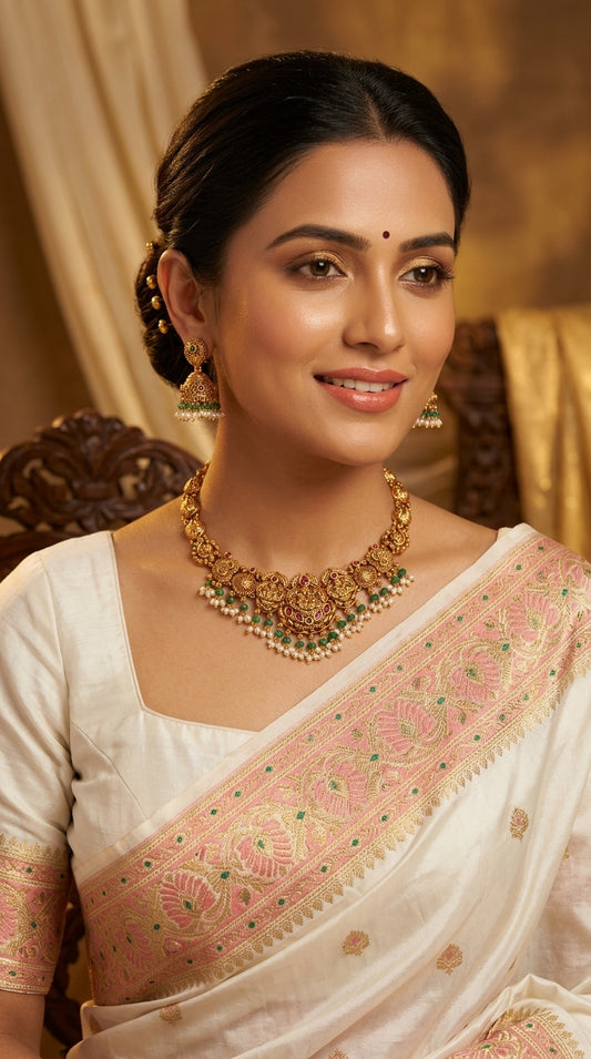 Premium Antique Floral Non-Idol Necklace 1461