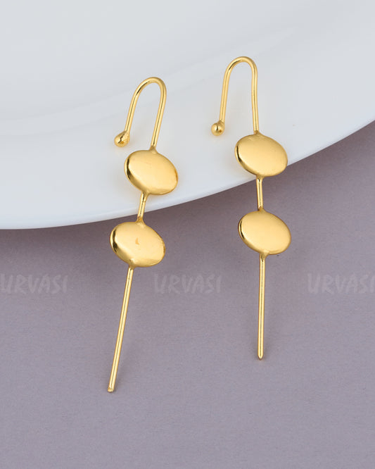 Gold- Toned Statement EarCuff Earrings ER 872