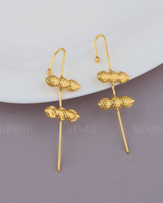 Gold-Toned Statement EarCuff Earrings ER 883