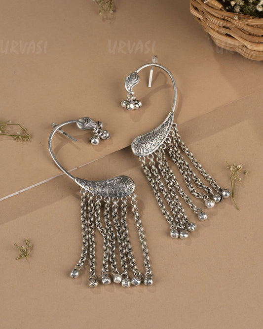 Oxidised Silver Ghungroo   Earcuff  Earring ER 1271