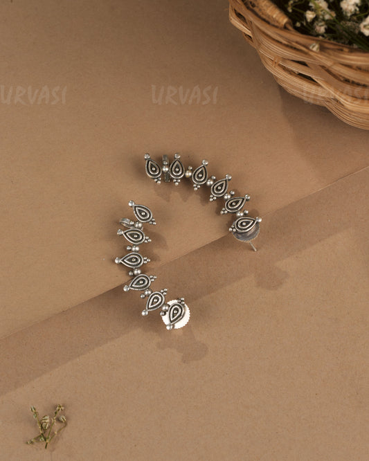 Oxidised Silver Earcuff Earrings ER 1269