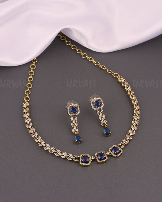 Mehendi Polish Box-Designed AD Choker Necklace  512