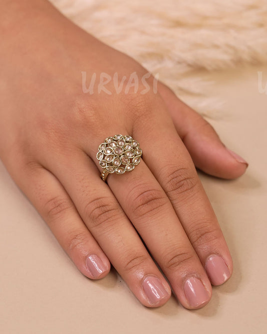 Mehendi Polish Floral Finger Ring FR 104