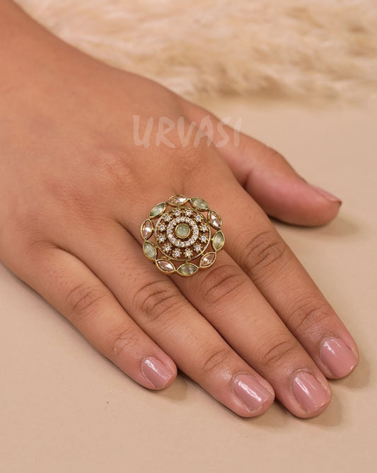 Mehendi polish Floral Replica Bridal Finger Ring  FR 97