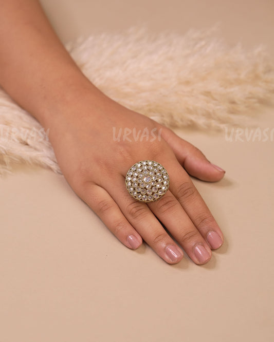 Mehendi Toned Floral Finger Ring FR111