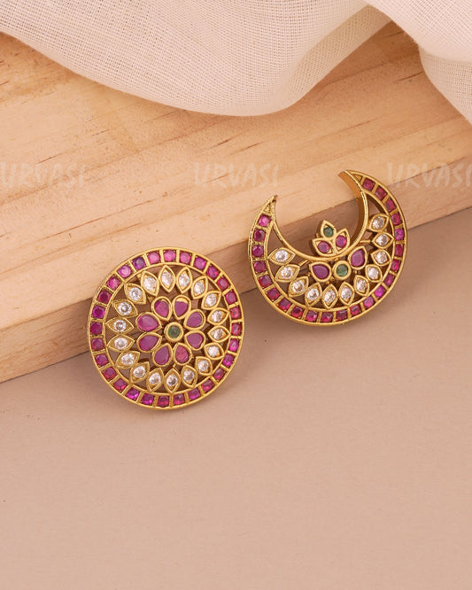 Mehendi-Polish Real Kemp Stone Surya Chandra Designed Hair Choti HR 10