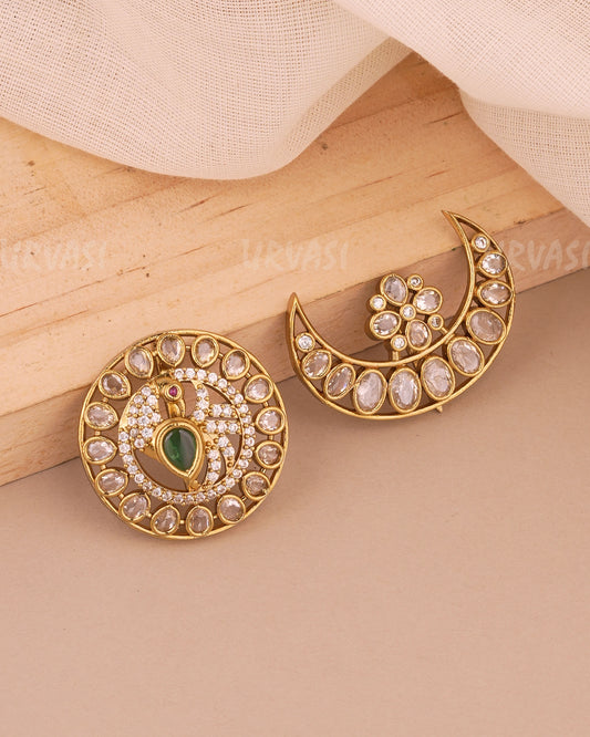 Mehendi-Polish Sun and Moon Designed Hair Choti HR 06