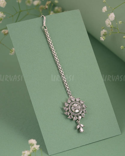 Rhodium-Polish AD Stone Chutty CH 131