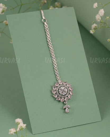 Rhodium-Polish AD Stone Chutty CH 131