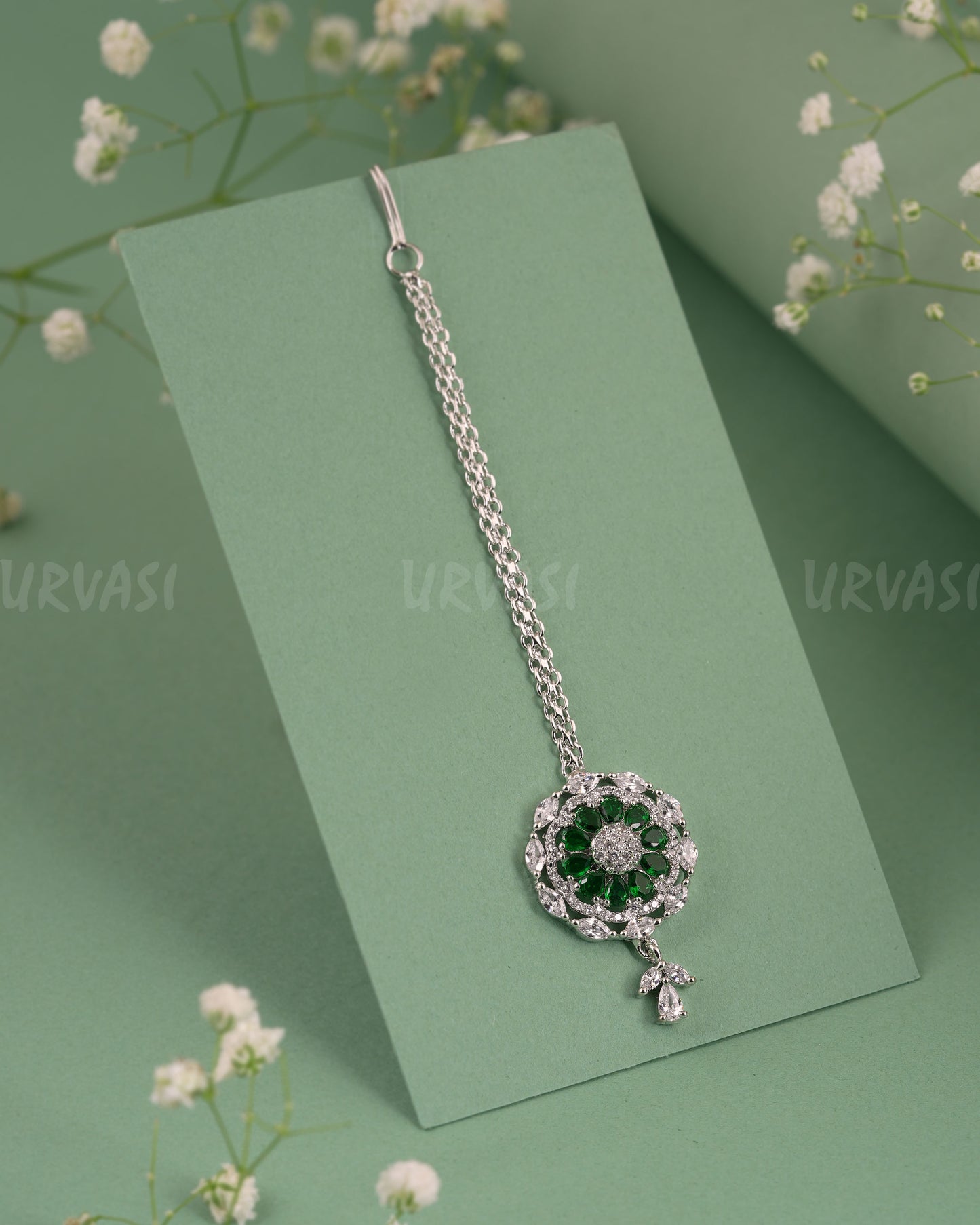 Rhodium-Polish Floral Chutty CH 130