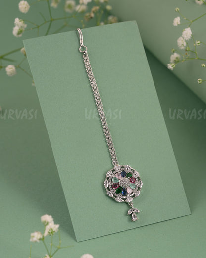Rhodium-Polish Floral Chutty CH 130