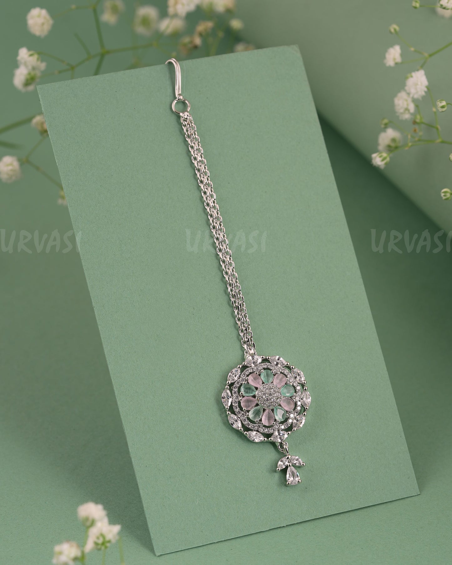 Rhodium-Polish Floral Chutty CH 130