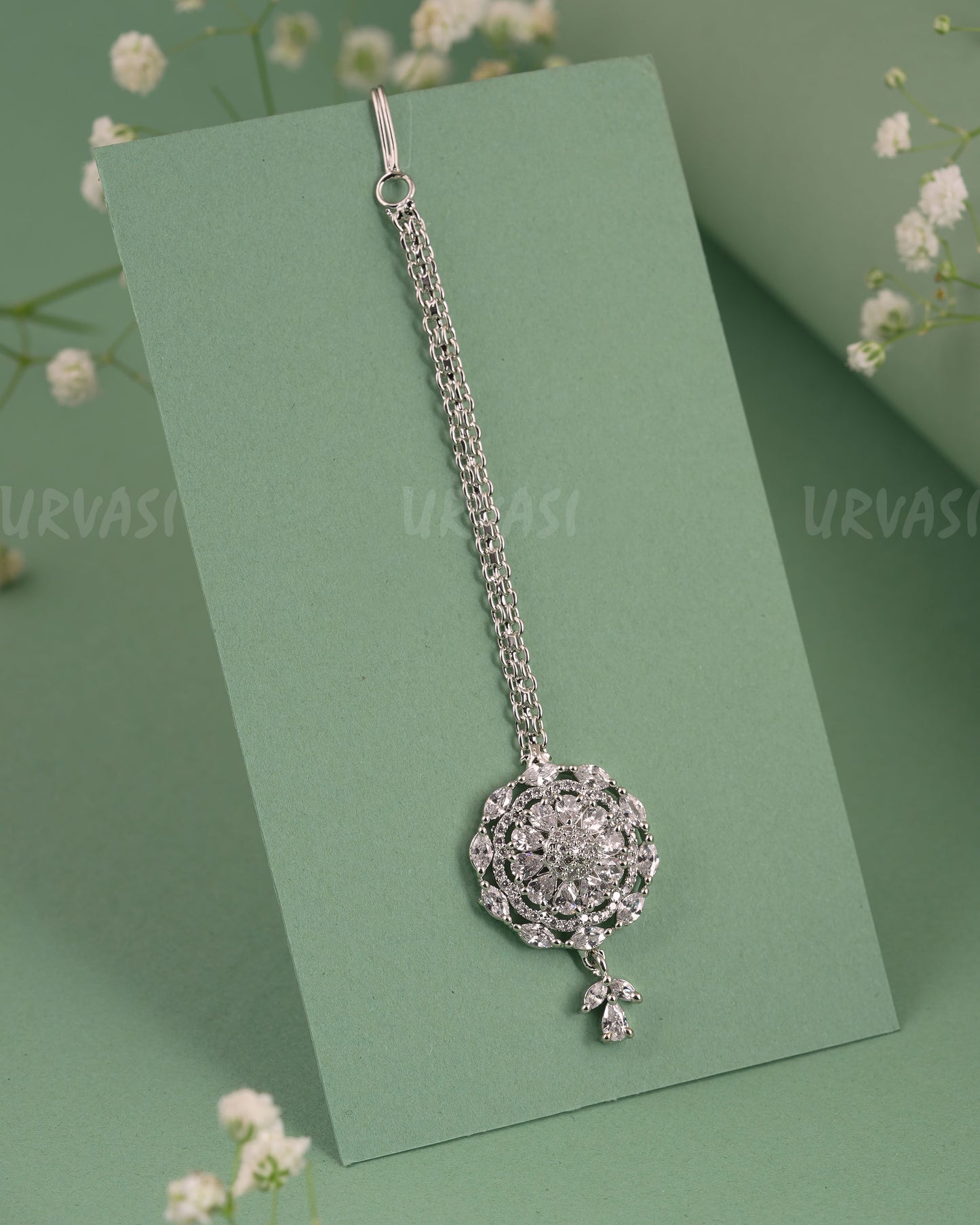 Rhodium-Polish Floral Chutty CH 130