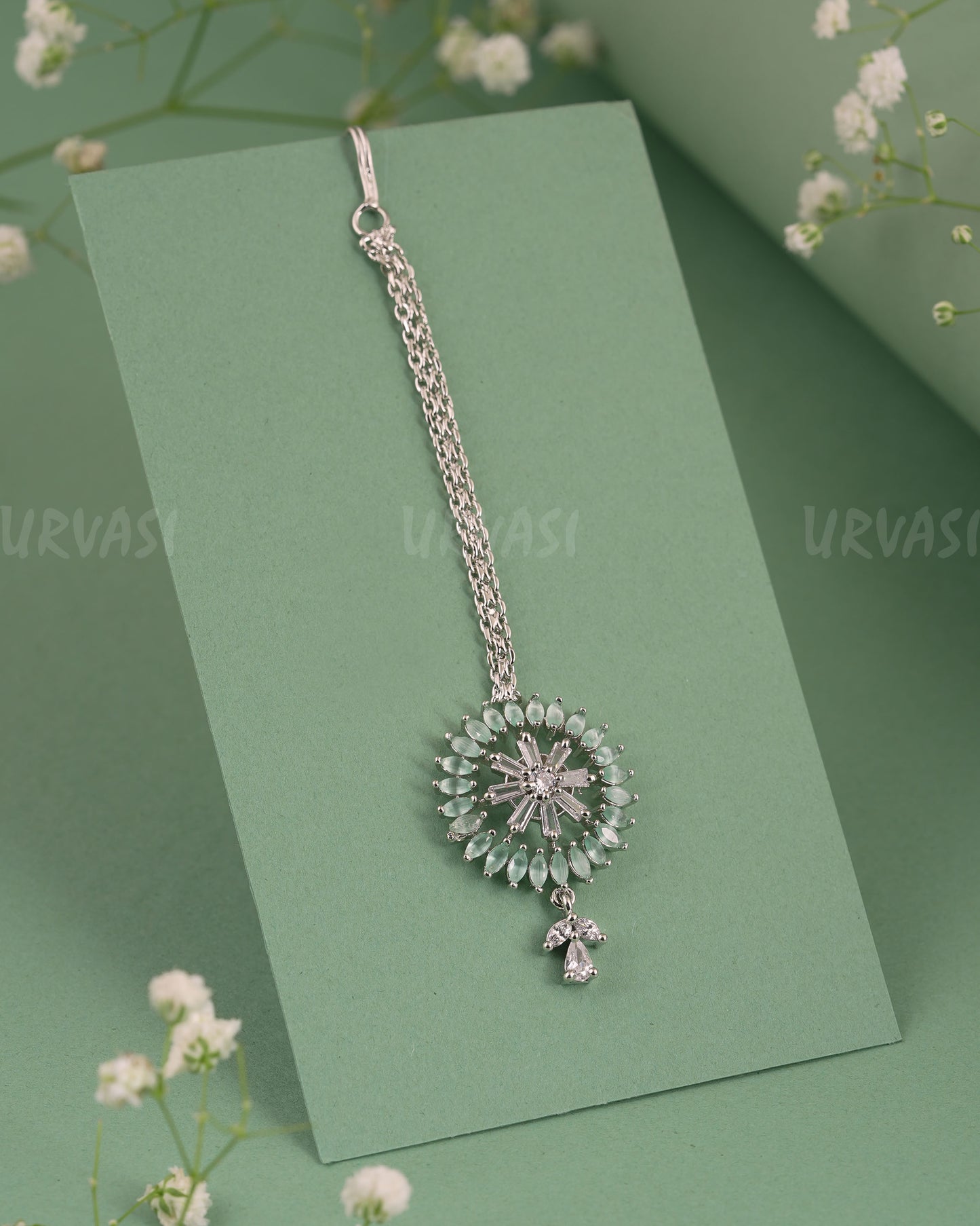 Rhodium-Polish Floral Designed Chutty CH 129