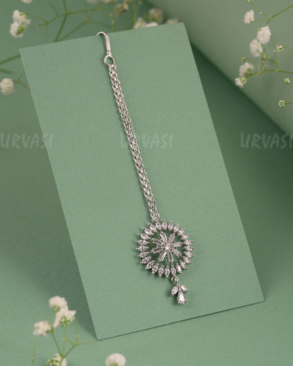 Rhodium-Polish Floral Designed Chutty CH 129