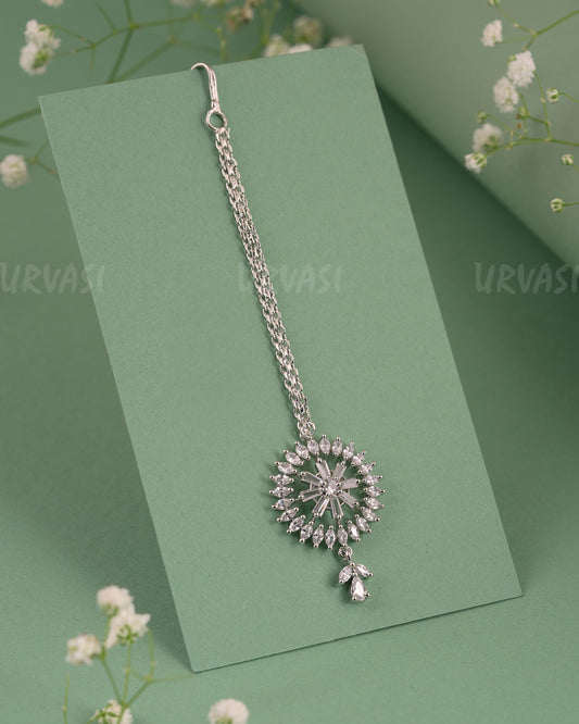 Rhodium-Polish Floral Designed Chutty CH 129