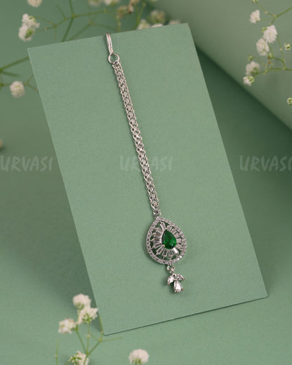 Rhodium-Polish AD Stone Chutty CH 128