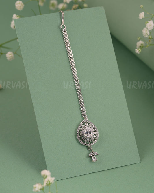 Rhodium-Polish AD Stone Chutty CH 128