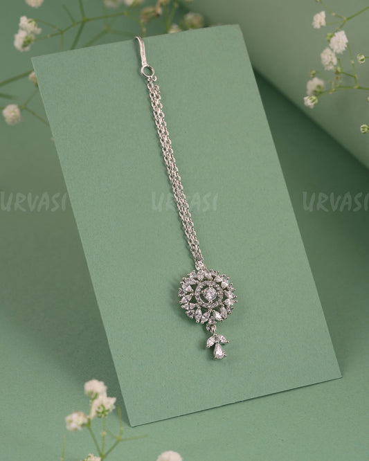 Rhodium-Polish Floral Designed Chutty CH 127