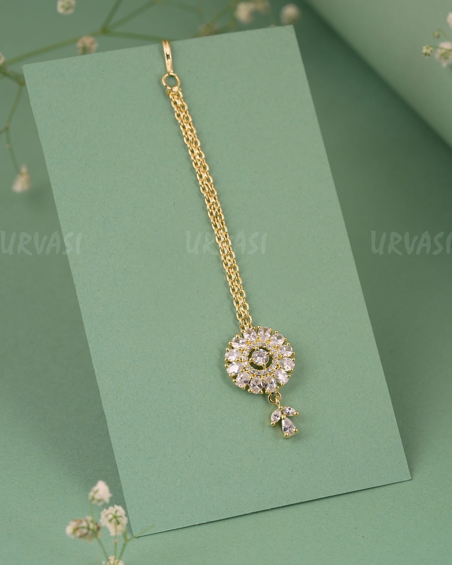 Gold-Polish Floral Designed Chutty CH 122
