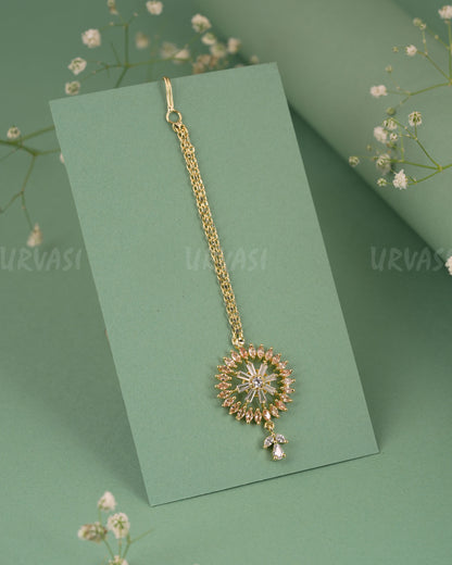Gold-Polish Floral Stones Chutty CH 121