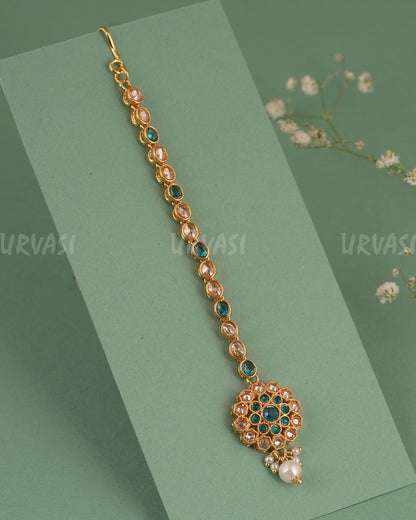 Gold-Toned Kundan Designed Chutty CH 149