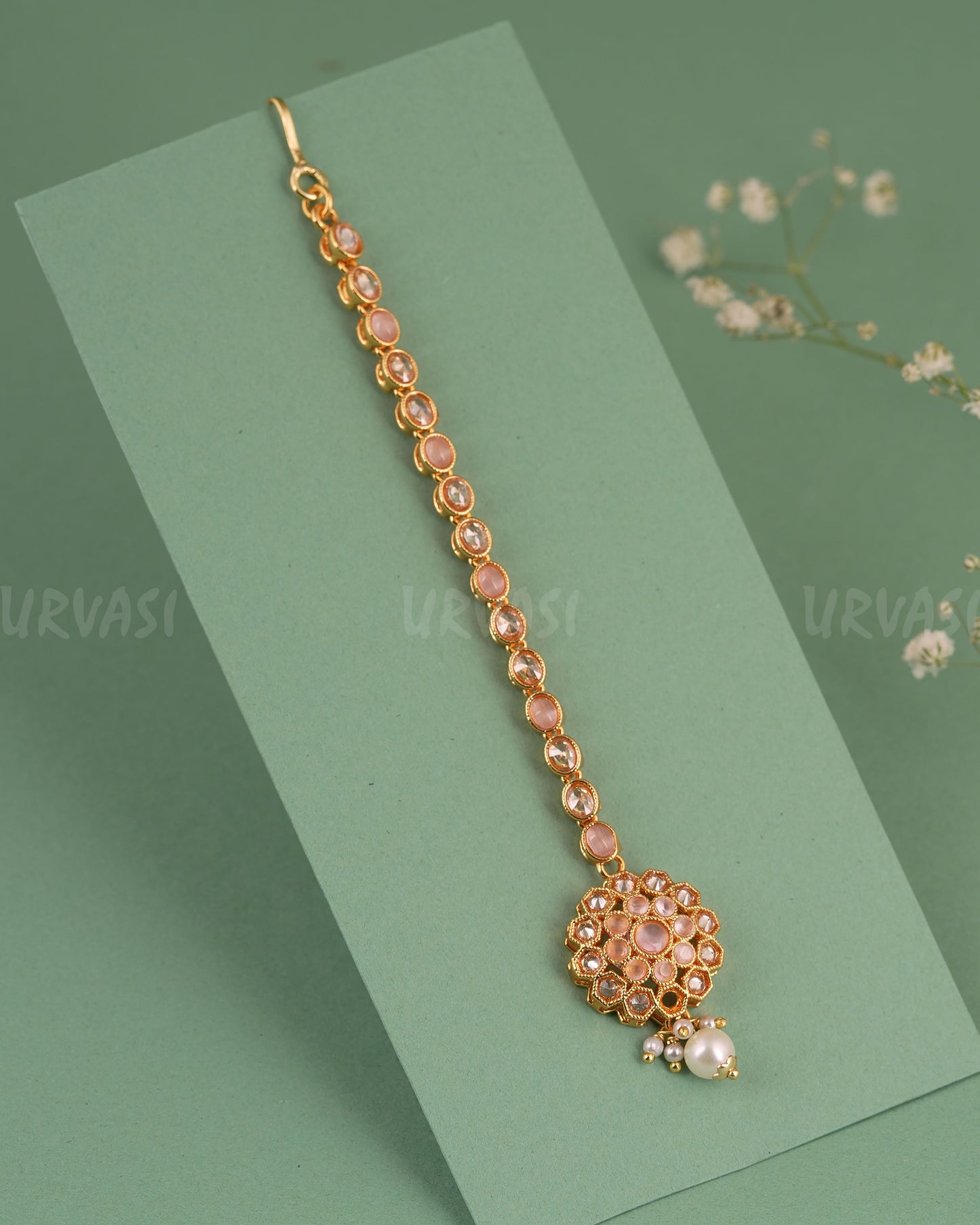 Gold-Toned Kundan Designed Chutty CH 149