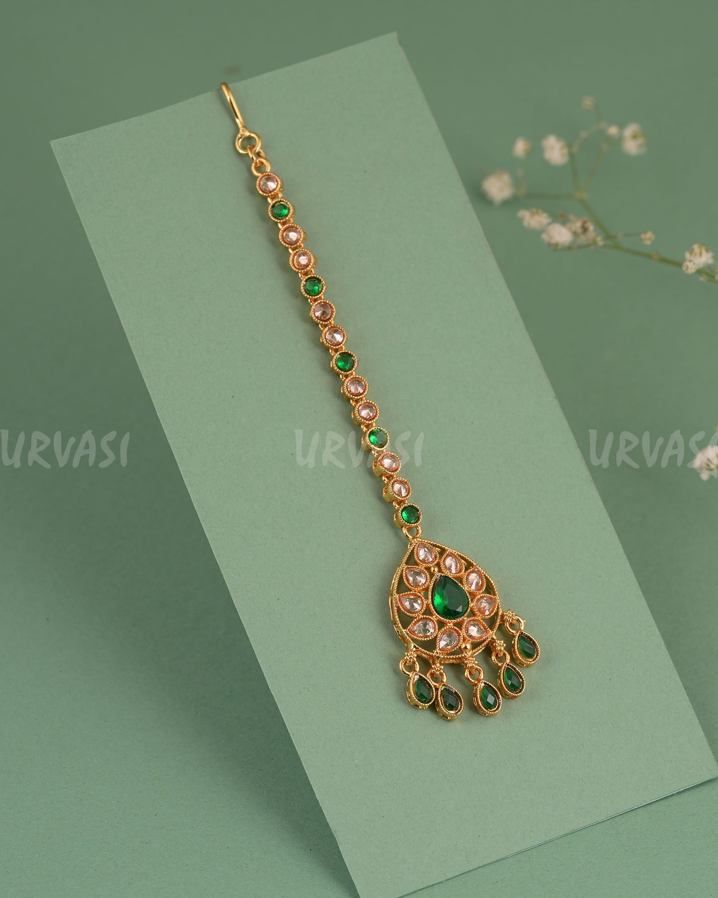 Gold-Toned AD Teardrop Designed Chutty CH 148