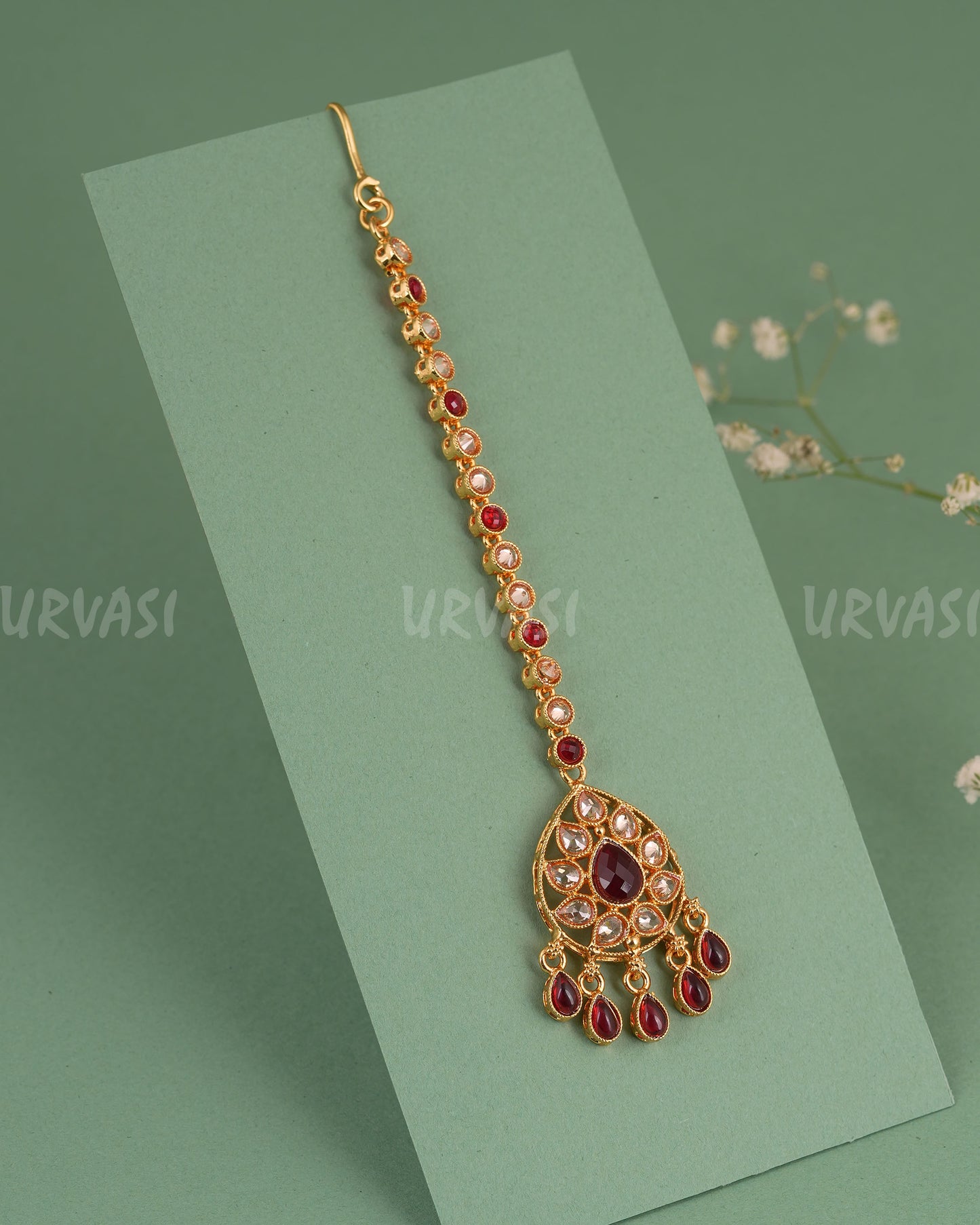 Gold-Toned AD Teardrop Designed Chutty CH 148