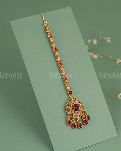 Gold-Toned AD Teardrop Designed Chutty CH 148