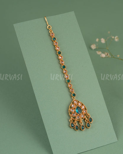 Gold-Toned AD Teardrop Designed Chutty CH 148