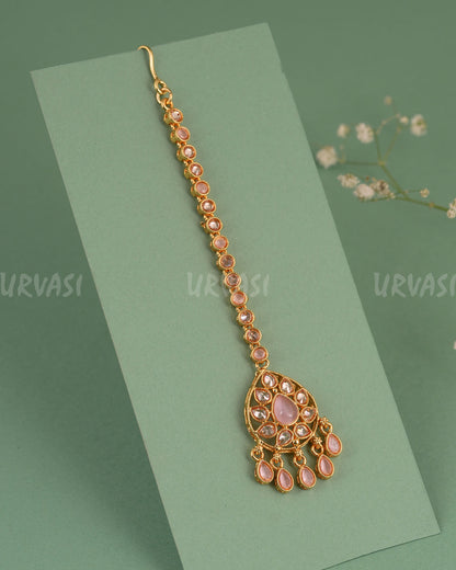 Gold-Toned AD Teardrop Designed Chutty CH 148