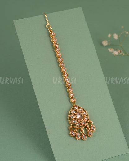 Gold-Toned AD Teardrop Designed Chutty CH 148