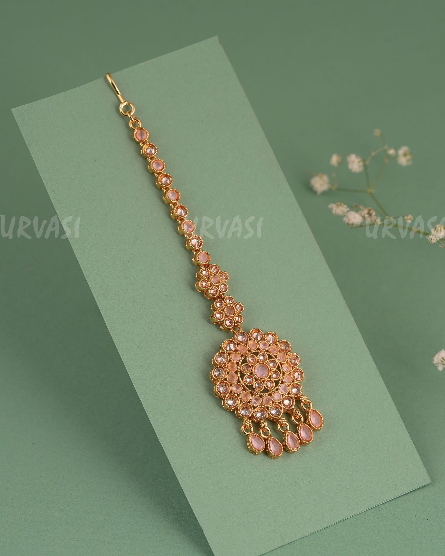 Gold-Toned Polki Style Chutty CH 145